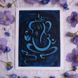 Ganesha | Giclee Print on Canvas of Oil Painting | Fine art print | Ganesha / Vinayaka Print | Print for sale | Archival Grade