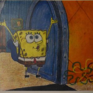Spongebob Squarepants | Printed Poster of Soft pastel sketch (A3 size) | Cartoon | Dorm Room Decor | Wall Poster | Poster for Sale